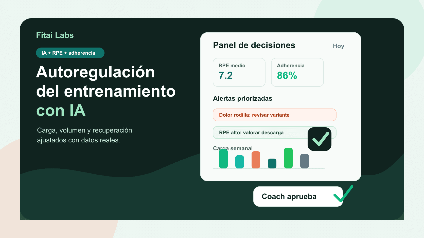 Autoregulación del entrenamiento con IA: cómo ajustar carga, RPE y adherencia sin revisar cliente por cliente